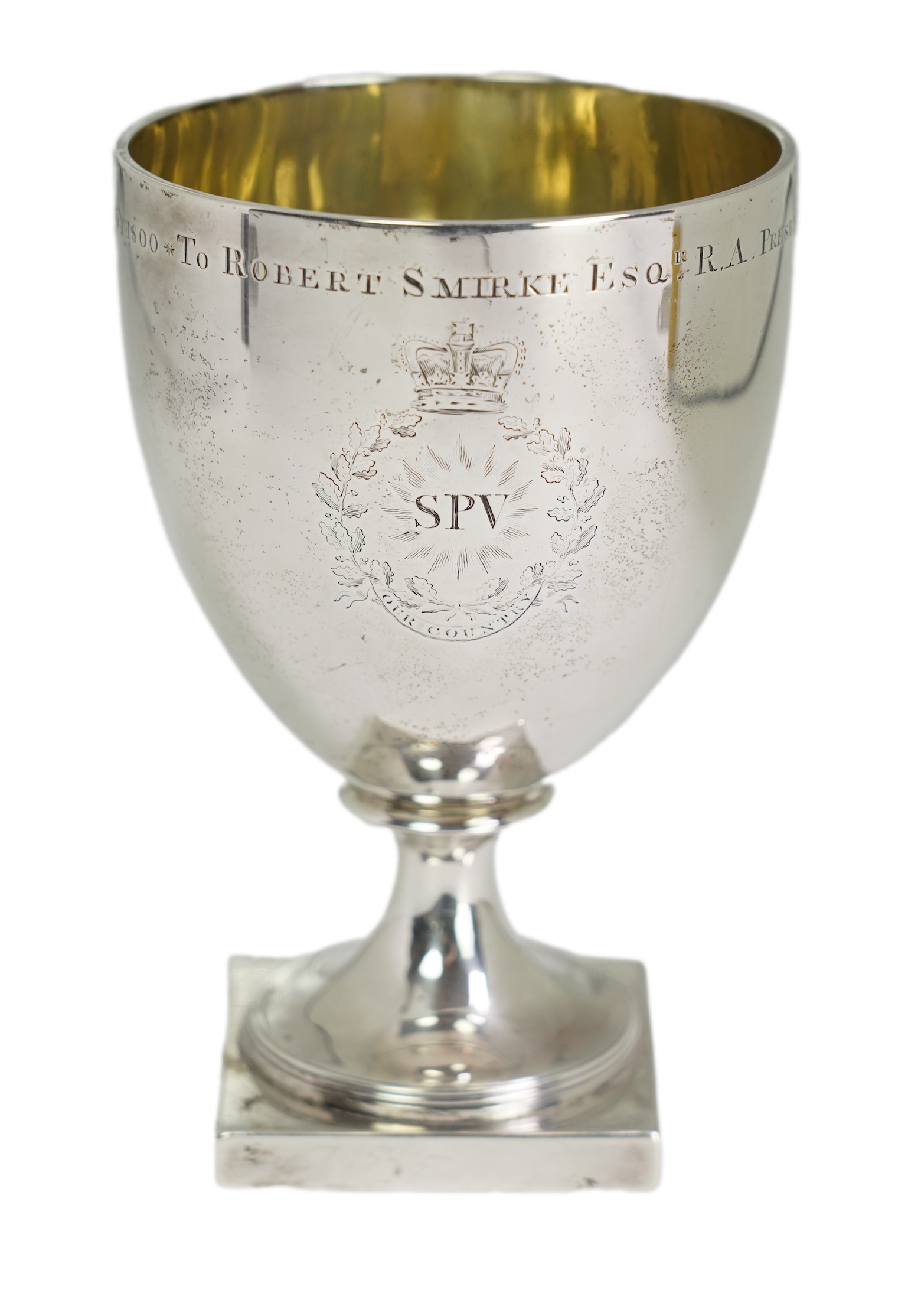 A George III silver presentation goblet, by John Eames